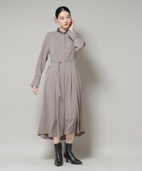 NANO universe/スタンドバイカラーベルト付きワンピース/508241241