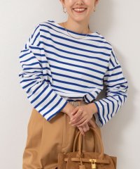 Rie Miller/BIGマリンボーダーボートネックプルオーバーカットソー/508380807