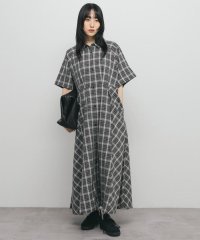 KBF/チェックWIDEフレアワンピース/508384670