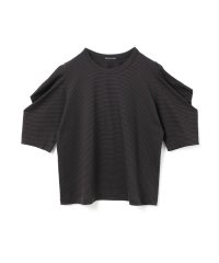 mizuiro ind/mizuiro ind ボーダードレープスリーブTシャツ/508384804