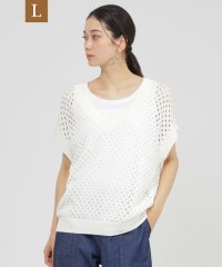 エヴェックス バイ クリツィア　Lサイズ/【L】【SANYO Style EDITION掲載】【ウォッシャブル】アイレットメッシュレイヤードニット/508166788
