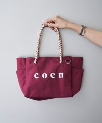 coen/【新色登場・追加】coen（コーエン） ロゴ Pキャンバストートバッグ（Mサイズ）/508192138
