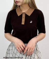 NICOLE CLUB/【BEVERLY HILLS POLO CLUB】透かし編みニットポロシャツ/508331509