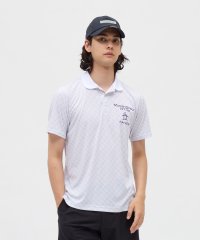 Munsingwear/マンシングウェア Munsingwear Sunscreen NIR バイアスチェック総柄プリント半袖ポロシャツ/508372848