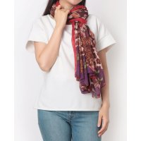 Anjou Chouette/アンジュ シュエット Anjou Chouette ウール、レーヨン総柄ストール/508381811