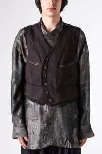 ZIGGY CHEN/ジギーチェン ZIGGY CHEN Asymmetric Patchwork Vest/508383515