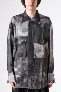 ZIGGY CHEN/ジギーチェン ZIGGY CHEN Digital Print Silk Shirt Jacket/508383530
