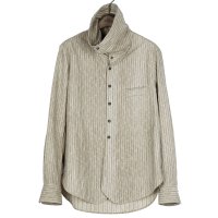 ZIGGY CHEN/ジギーチェン ZIGGY CHEN High Collar Jacquard Stripe Shirt/508383533