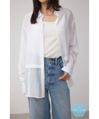 AZUL by moussy/C/T冷感 切替シアーデザインシャツ/508384051