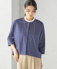 SHIPS WOMEN/《予約》〈手洗い可能〉綿 ポリエステル ストライプ 羽織 シャツ/508384994