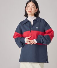 SHIPS WOMEN/《予約》SHIPS NINE CASE:配色 スキッパー プルオーバー/508384996