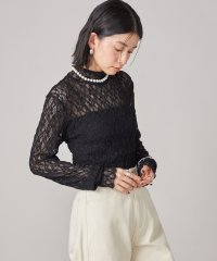 SHIPS WOMEN/《予約》SHIPS NINE CASE:〈手洗い可能〉シアー レース ハイネック プルオーバー/508384997