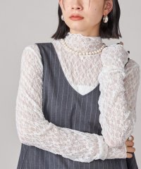 SHIPS WOMEN/《予約》SHIPS NINE CASE:〈手洗い可能〉シアー レース ハイネック プルオーバー/508384997