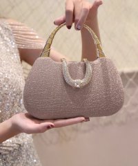 Leja/レジャ Leja ゴールドビジューバンブーハンドバッグ結婚式 パーティー 成人式 二次会 同窓会 お呼ばれ オケージョン 20代 30代 40代/508385308