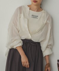 Noia/ノイア Noia 無地 バックギャザーオーバーシャツ/508385316