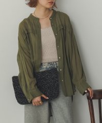 Noia/ノイア Noia 無地 バックギャザーオーバーシャツ/508385316
