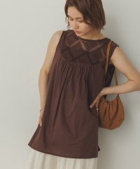 Noia/ノイア Noia レース切替 ノースリーブブラウス/508385329