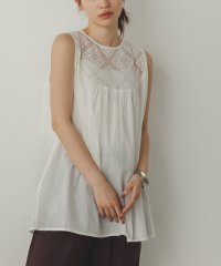 Noia/ノイア Noia レース切替 ノースリーブブラウス/508385329