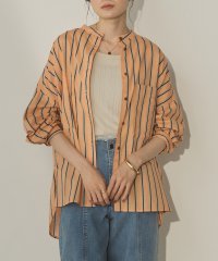 Noia/ノイア Noia マルチストライプ バンドカラーシャツ/508385340