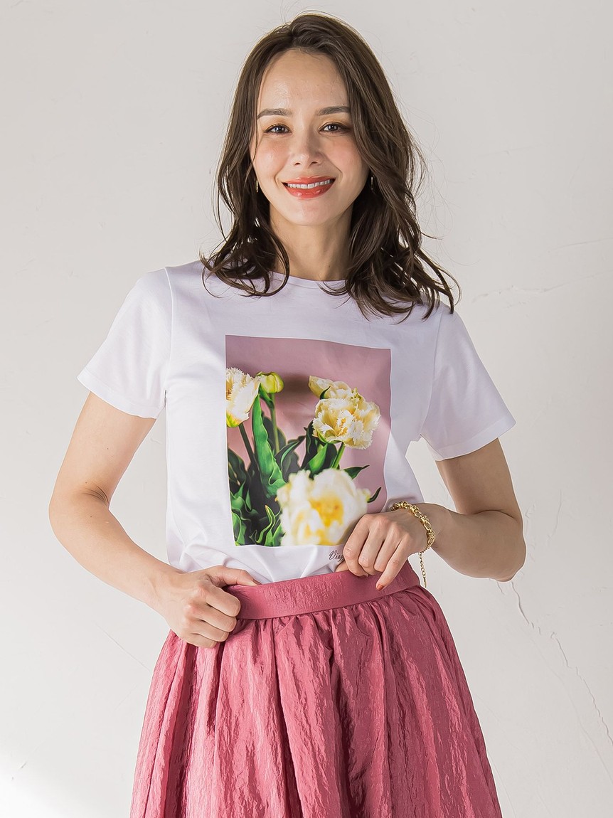Viaggio Blu / ビアッジョブルー フォトプリントTシャツ≪洗濯機で洗える≫ ビアッジョブルー Viaggio Blu フォトプリントTシャツ≪洗濯機で