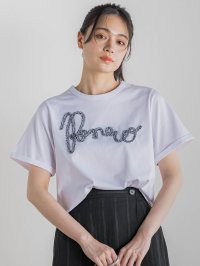 Droite Lautreamont/ドロワット ロートレアモン Droite lautreamont フリンジコードロゴTシャツ≪手洗い可能≫/508385724