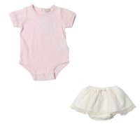 petit main/プティマイン petit main 袖チュールロンパース＋スカパンセット【返品不可商品】/508385775