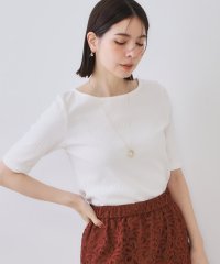 OPAQUE.CLIP/オペーク ドット クリップ OPAQUE.CLIP 汗染み防止 ボートネックリブカットソー【洗濯機洗い可／抗ピル】/508385935