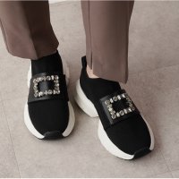 Lirio blanco/リリオブランコ Lirio blanco スニーカー ビジュー レディース ニットスニーカー スリッポンシューズ 25秋冬新作 きれいめ ダッドスニーカー メッ/508385956