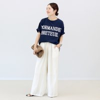 Aletta vita/アレッタ ヴィータ Aletta vita リネン混ワイドイージーパンツ/508385971