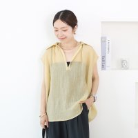 Aletta vita/アレッタ ヴィータ Aletta vita シワ加工スキッパーフレンチブラウス/508385973