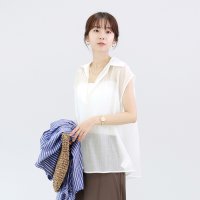 Aletta vita/アレッタ ヴィータ Aletta vita シワ加工スキッパーフレンチブラウス/508385973