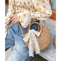 florge/フロージュ florge 【リボン付き♪】2WAY セミサークルミニカゴバッグ/ショルダーバッグ/508386344