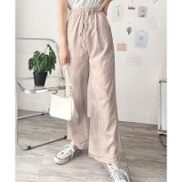 Amulet/アミュレット Amulet ニュアンス柄ストレートパンツ リラックスパンツ ゆったり ウエストゴム ロング丈 涼しい カジュアル お出かけ 散歩 普段着 ゆる /508386368