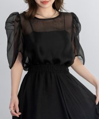 TeddyShop/テディショップ Teddyshop レディース 上品に肌を隠す。半袖シアーボリュームパワショルブラウス/508386554
