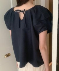 TeddyShop/テディショップ Teddyshop レディース ふんわりぽわん袖のラウンドネックバックリボンブラウス/508386557
