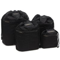ANYA HINDMARCH/アニヤハインドマーチ Anya Hindmarch ポーチ ドローストリング 巾着 4個セット ブラック メンズ レディース ユニセックス ANYA HINDM/508386745