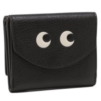 ANYA HINDMARCH/アニヤハインドマーチ Anya Hindmarch 三つ折り財布 アイズ ミニ ブラック レディース ANYA HINDMARCH 5050925195645/508386759