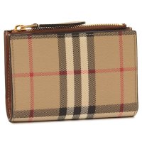 BURBERRY/バーバリー BURBERRY 二つ折り財布 ベージュ ブラック レディース BURBERRY 8109807 A9534/508386769