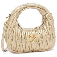 MIUMIU/ミュウミュウ Miu Miu ハンドバッグ ショルダーバッグ マテラッセ ワンダー ホーボーミニ ゴールド レディース MIU MIU 5BP078 AN88 /508386790