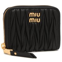 MIUMIU/ミュウミュウ Miu Miu 小銭入れ コインケース マテラッセ ブラック ゴールド レディース MIU MIU 5MM268 AFPP F0002/508386793