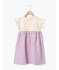 Samansa Mos2 Lagom/サマンサモスモス ラーゴム Samansa Mos2 Lagom チェック切替フリル袖ワンピース/508387339
