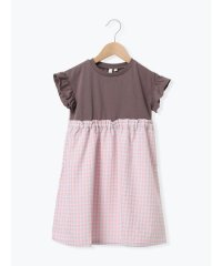 Samansa Mos2 Lagom/サマンサモスモス ラーゴム Samansa Mos2 Lagom チェック切替フリル袖ワンピース/508387339