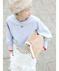 FURFUR/ビジュー付きロゴ刺繍スウェット/508387409