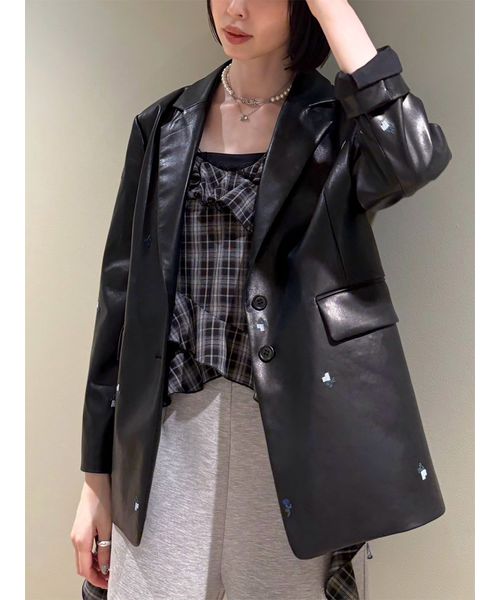 装飾的プリント テーラードジャケット FR L ACTIVE TAILOR】COOL DOTSメランジプリントジャケット｜メンズ