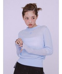 FURFUR/ロゴ刺繍バイカラーリブニット/508387455
