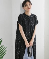 URBAN RESEARCH DOORS/リネンレーヨンドットフレアワンピース/508387470
