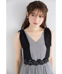 tocco closet/トッコクローゼット tocco closet 肩リボン付きウエストレース装飾ティアードワンピース/508387503