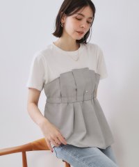OPAQUE.CLIP/オペーク ドット クリップ OPAQUE.CLIP タックビスチェドッキングカットソー【洗濯機洗い可】/508387599