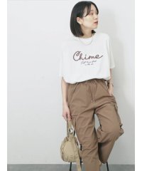 Samansa Mos2 blue/サマンサモスモス ブルー Samansa Mos2 blue 【接触冷感】ドルマンギャザー刺繍Tシャツ/508387690