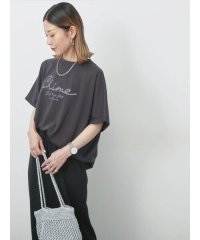 Samansa Mos2 blue/サマンサモスモス ブルー Samansa Mos2 blue 【接触冷感】ドルマンギャザー刺繍Tシャツ/508387690
